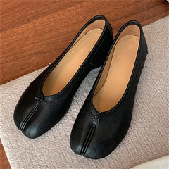 LIZAKOSHT - Spring Summer Clip Toe Women Pumps High Quality Cosy Soft Leather Round Low Heels Dress Party Mules Shoes