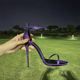 LIZAKOSHT - Nightclub Stiletto Heels Women Sandals Fashion Ankle Buckle Strap Shoes Summer Elegant Wedding Party Dress Sandalias Shoes