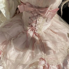 LIZAKOSHT  -  Niche Sweet Design Sense Strapless Dress Pure Desire Gentle Cute