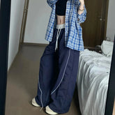 LIZAKOSHT  -  Y2K Striped Sweatpants Women Streetwear Oversized Baggy Joggers Harajuku Patchwork Wide Leg Pants Summer Korean Trousers