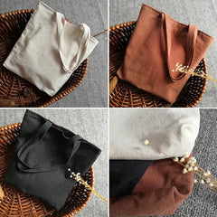 LIZAKOSHT - Women Cotton Linen Shoulder Tote Bag Canvas Casual Handbags Large Capacity Soft Shopping Bags Girls School Travel Shopping Bag
