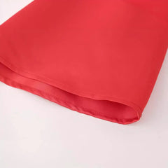 LIZAKOSHT - Spring New Women's Solid Color Pullover Sleeveless Short Satin Tube Top Dress