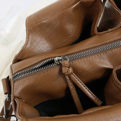 LIZAKOSHT - Large Shoulder Bags Women PU Leather Sling Bags Lazy Style Female Packages Classic Fashion Casual Totes Vintage Big Hobos