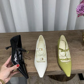 LIZAKOSHT Spring New Brand Women Dress Pumps Shoes Fashion Pointed Toe Shallow Mary Jane Shoes Thin High Heel Dress Pumps Sandeles