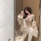 LIZAKOSHT  -  Autumn Winter T-Shirt Top Ins Pure Lust Style New Hot Girl Strap Short Style Slimming Design Tight Long Sleeves