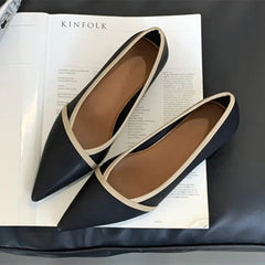 LIZAKOSHT - Luxury Designer Elegant Pointed Toe Women Pumps Autumn Comfort Soft Leather Wedge Shoes Women Shoes Office Flats Loafers