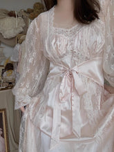 LIZAKOSHT - French Elegant Women Nightgown 2 Piece Set Princess Suspender Midi Dress with Soft Cardigan Comfortable Solid Home Loungewear