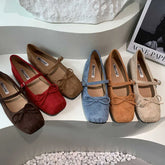 LIZAKOSHT - Autumn Women Flat Shoes Round Toe Shallow Slip On Mary Jane Shoes Soft Flat Heel Ladies Casual Dress Ballerinas Shoes New
