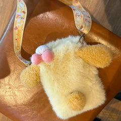 LIZAKOSHT - Japanese Cartoon Kawaii Fluffy Shoulder Crossbody Bags Sweet Y2k Aesthetic Cute Cellphone Bag Fashion Casual Mini Handbags Women