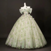 LIZAKOSHT - Light Green Elegant Evening Gown with A High-end Feel, New Sen Style Banquet Host Art Exam Fluffy Skirt