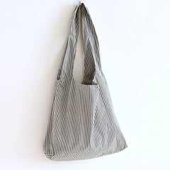 LIZAKOSHT - Vinatge Retro Cotton Shoulder Bags Striped Plaid Colorful Environmental Shopping Bag Tote Package Casual Handbag For Women