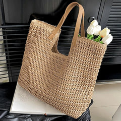LIZAKOSHT - Trendy All Match Solid Crochet Shoulder Underarm Bag Fashion Korean Women Tote Bags Vintage Casual Simple Handbags Y2k Aesthetic