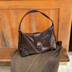 LIZAKOSHT - Fashion rivet Ladies Armpit bag Large Women Handbag PU Leather Women's Hobos Shoulder Bag Casual Female Big Tote bolsas