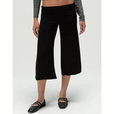 LIZAKOSHT - Women's Y2k Fold Over Loungewear Capris Wide Leg Cropped Flowy Gaucho Pants Comfy Casual Yoga Coluttes Pajama Bottoms