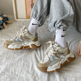 LIZAKOSHT - Women Platform Sneakers Buffalo Shoes Korean Fashion Spring Summer 2024 Casual Tennis Female Vintage Footwear Harajuku