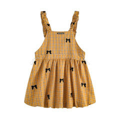 LIZAKOSHT - Free Shiping Pastoral Style Striped Plaid Bowknot Printed Women's Tight Waist Dresses Summer Strappy Ladies Short Dresses