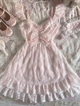LIZAKOSHT - Sweet Gril Straps Dresses Women Clothes Summer Bow Lace Mini Dress Kawaii Cute Aesthetic Slim Y2k Cuteore Bohemian Short Dress