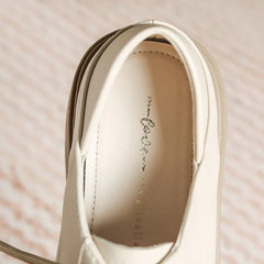 LIZAKOSHT - Women 3.5cm High Heels Classic Daily Leather Pumps Female Round Toe Lace Up Block Heels Lady Elegant Retro British Style Loafers