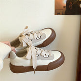 Lizakosht American Retro Caramel Canvas Shoes Women's Spring Versatile I Korean Edition Student Thick Sole Casual Board Shoes