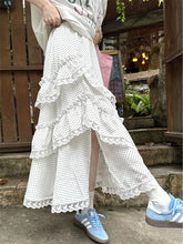 LIZAKOSHT - A-Line Cake Skirts Women Casual Summer Polka Dots Loose New Daily Office Lady High Waist Fashion Slim Sweet Gentle