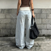 LIZAKOSHT - Streetwear Low Waisted Casual Straight-Leg Jeans Y2K Baggy Denim Pants Woman Long Trousers Summer Clothing Harajuku