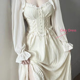 LIZAKOSHT - French Tea Break Style Fairy Dress for Women, Elegant, Luxury Party Dress Set, Corset Waist, Oversize Clothing, Y2k, 2 Pcs