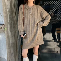 LIZAKOSHT - woman vintage dress bodycon y2k evening long Sleeve Pleated Lace Up Dresses Sleeve Pleated Lace Up Dresses Solid Knitted French