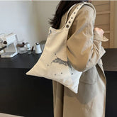 LIZAKOSHT - Y2k Aesthetic Punk Gothic Shoulder Underarm Bag Korean Women Fashion Trendy Handbags Streetwear Casual Luxury Design Tote Bags