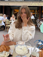 LIZAKOSHT - Elegant White Round Neck Knitted Pullover Autumn Women Casual Long Sleeve Slim Fit Jumpers New Lady Fashion High Streetwear