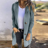 LIZAKOSHT - New Autumn Winter Sweater Cardigan Women Casual Long Sleeve Button Hoodies Coat Female Casual Knitted Sweater Long Jacket