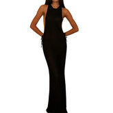 LIZAKOSHT - Sexy Lace Lingerie Dress with Side Cutouts and Backless Design Seductive Babydoll Nightwear Gown for Women