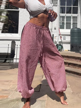 LIZAKOSHT - Elastic Drawstring Plaid Jogger Bottom Grid Thigh Cut Ankle Cuffs Summer Autumn Indoor Casual Lady Vintage Cozy Outfit