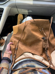 LIZAKOSHT - Autumn Winter Retro Tote Bags Niche Large Capacity Soft Leather Single Shoulder Commuting Underarm Bag for Women