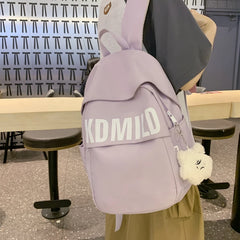 LIZAKOSHT - New Nylon Women Backpack Fashion Letter Waterproof Laptop Backpack Cute Girls Boys Schoolbag For Female Students Travel Book Bag