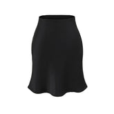 LIZAKOSHT - Summer High Waist Mini Women's Skirt Elegant Women Satin New Style High Waist Fish Tail Half Skirt Women Office Women's Skirts