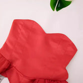 LIZAKOSHT  -  Spring New Women's Solid Color Pullover Sleeveless Short Satin Tube Top Dress