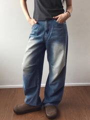 LIZAKOSHT  -  Vintage Fashion Basic Distressed Jeans Mid Rise Y2k Aesthetic Fashion Streetwear Denim Trouser Femme Boot Cut Pants