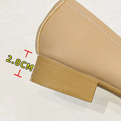 LIZAKOSHT - Women 2.8cm Low Heels Soft Genuine Leather Shoes Female Sweet French Ballet Style Pumps Lady Elegant Cross-tied Prom Shoes
