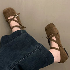 LIZAKOSHT - Autumn Women Flat Shoes Fashion Round Toe Ladies Elegant Mary Jane Shoes Soft Heel Causal Outdoor Dress Ballerinas Shoes New