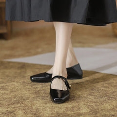 LIZAKOSHT - new designer camellia flower slippers women plaid leather slides shoes floral buckle leather flip flops woman flat sandales