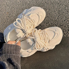 LIZAKOSHT - Womens Trainers Sneakers Platform Woman-shoes Summer Shoes Running Thick Sole Roses Mesh Casual Leisure Womens Sneakers Ten