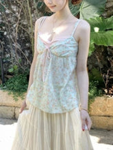 LIZAKOSHT - French Floral Fake Two Piece Lace Cami Top Women Summer Slim Fit Sweet Sexy Chic Camis Style Streetwear Fashion Outfit New