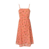 LIZAKOSHT  -  Spring New European and American Style Spice Girl Style Holiday Leisure One-word Collar Splicing Sling Dress