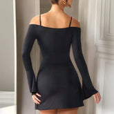 LIZAKOSHT - New Women's Sexy One Neck Camisole Dress with High Waist and Slim Fit Short Skirt