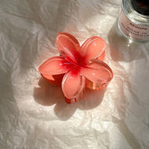 LIZAKOSHT - Fashion Gradient Egg Flower Hair Claws Clip Women Girls Sweet Acrylic Hairpins Summer Beach Hawaiian Headwear Hair Accessories