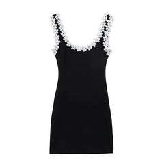 LIZAKOSHT - Dresses Summer Women's New Chic Elastic Tight Mini Elegant Holiday Women's Dress Street Summer Party Youth Dress