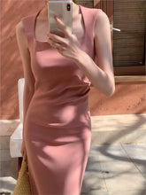 LIZAKOSHT - Summer Classic Solid Color Elegant Dress Women's New Slim-fit Slimming Sleeveless Sexy Hip Long Dress