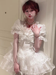 LIZAKOSHT - Lolita Dress Sweet Cute Daily Wear Dresses Style Pettiskirt