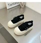 LIZAKOSHT - Round Toe Women's Shoes Platform Elegant Slip-on Casual Female Sneakers Clogs Summer Small Slip On New Leisure Lace Sexy Hook &