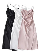 LIZAKOSHT - Summer French Style Low Collar Sling Dress Women High Waisted Wrap Hip Solid Slim Light Mature Style A-line Long Dress IYVL